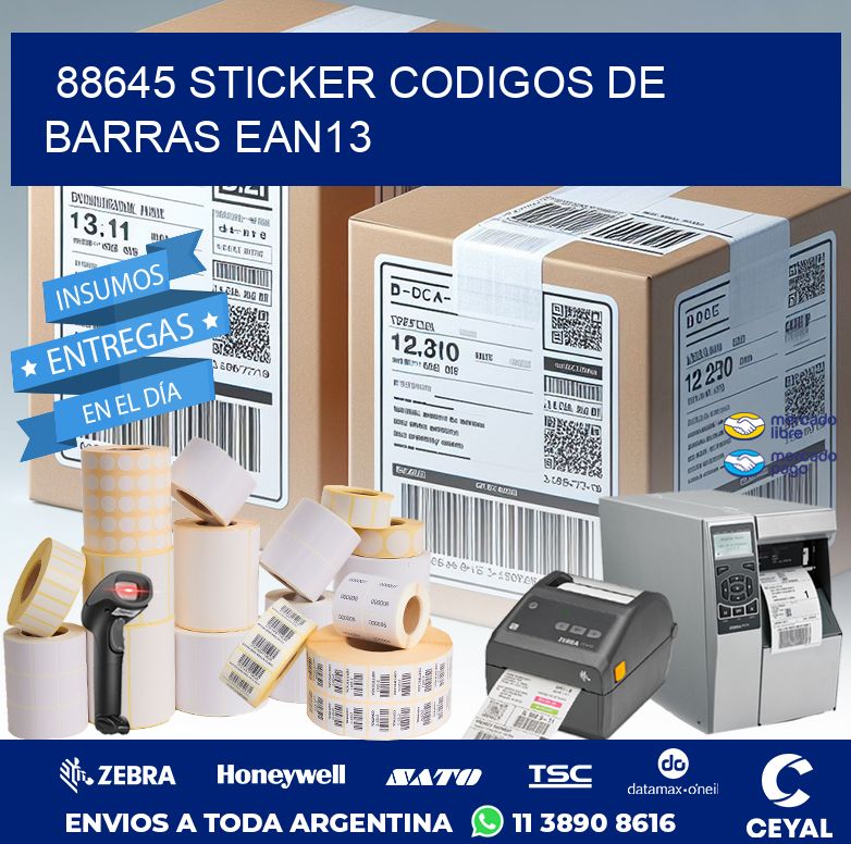 88645 STICKER CODIGOS DE BARRAS EAN13