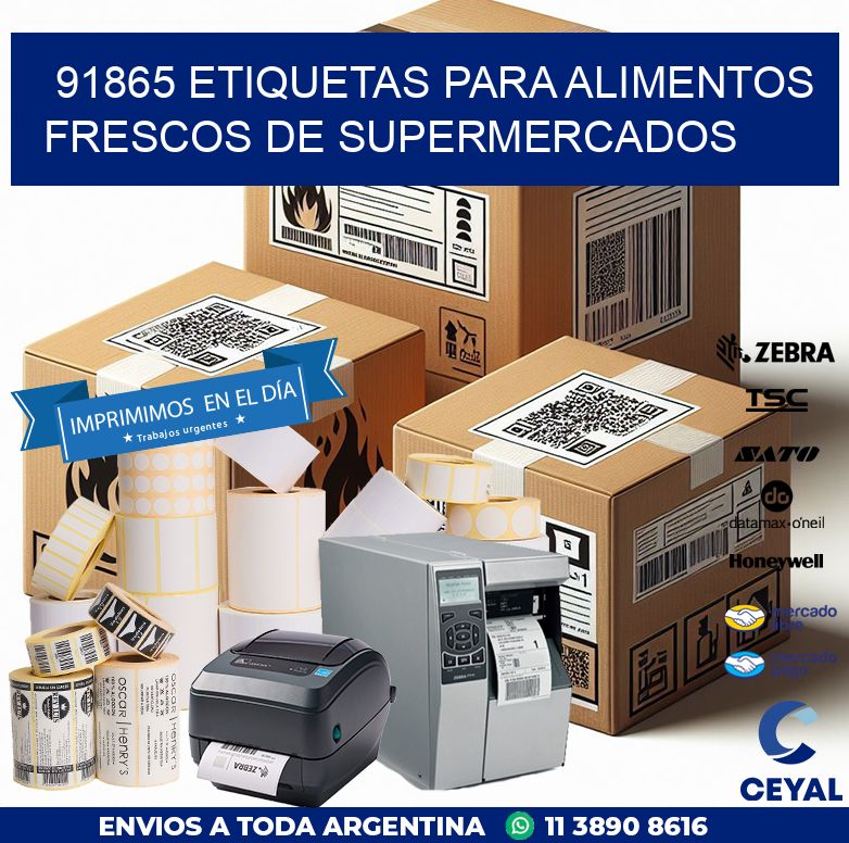 91865 ETIQUETAS PARA ALIMENTOS FRESCOS DE SUPERMERCADOS