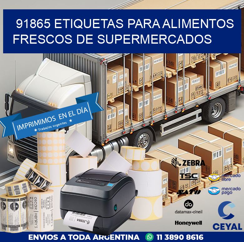 91865 ETIQUETAS PARA ALIMENTOS FRESCOS DE SUPERMERCADOS
