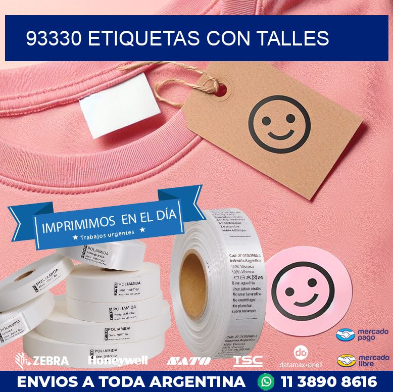 93330 ETIQUETAS CON TALLES