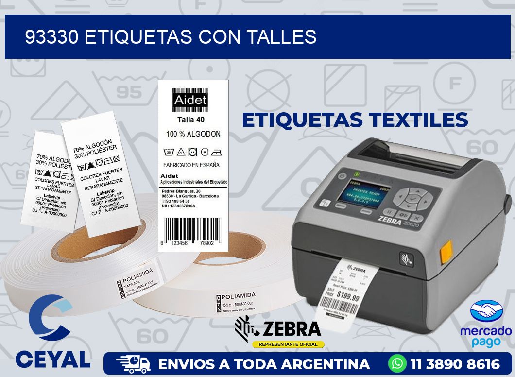 93330 ETIQUETAS CON TALLES