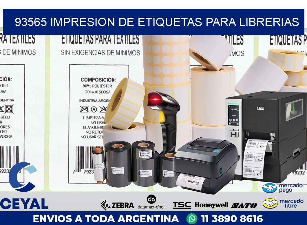 93565 IMPRESION DE ETIQUETAS PARA LIBRERIAS