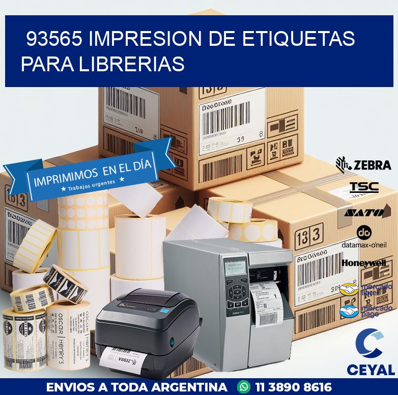 93565 IMPRESION DE ETIQUETAS PARA LIBRERIAS