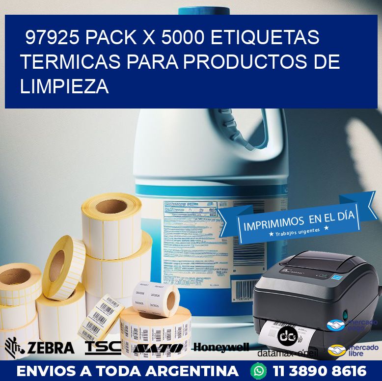 97925 PACK X 5000 ETIQUETAS TERMICAS PARA PRODUCTOS DE LIMPIEZA