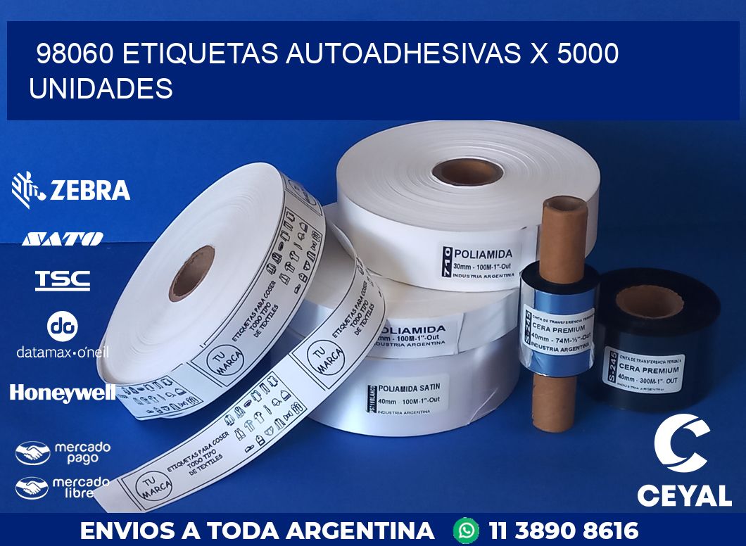 98060 ETIQUETAS AUTOADHESIVAS X 5000 UNIDADES