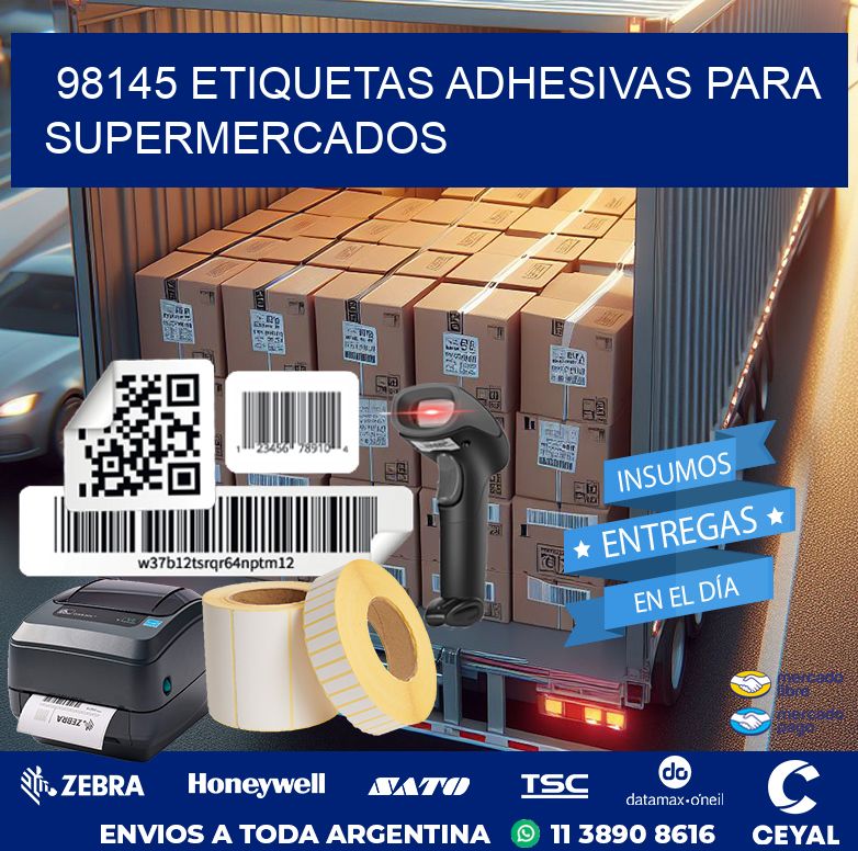 98145 ETIQUETAS ADHESIVAS PARA SUPERMERCADOS