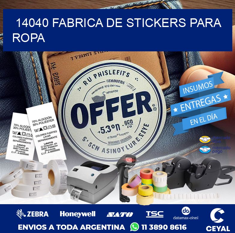 14040 FABRICA DE STICKERS PARA ROPA