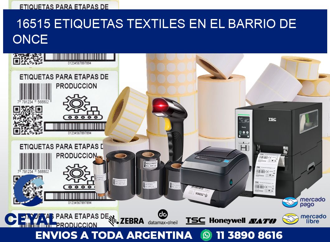 16515 ETIQUETAS TEXTILES EN EL BARRIO DE ONCE