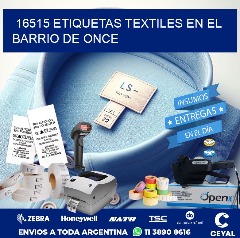 16515 ETIQUETAS TEXTILES EN EL BARRIO DE ONCE