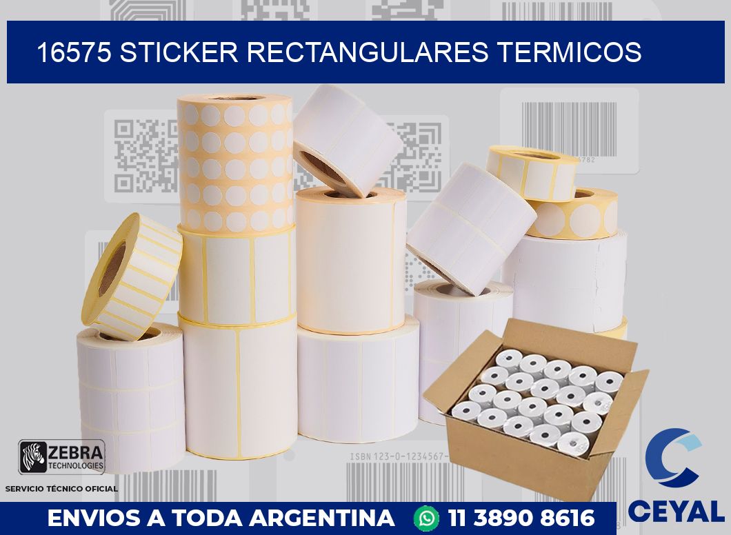 16575 Sticker rectangulares termicos