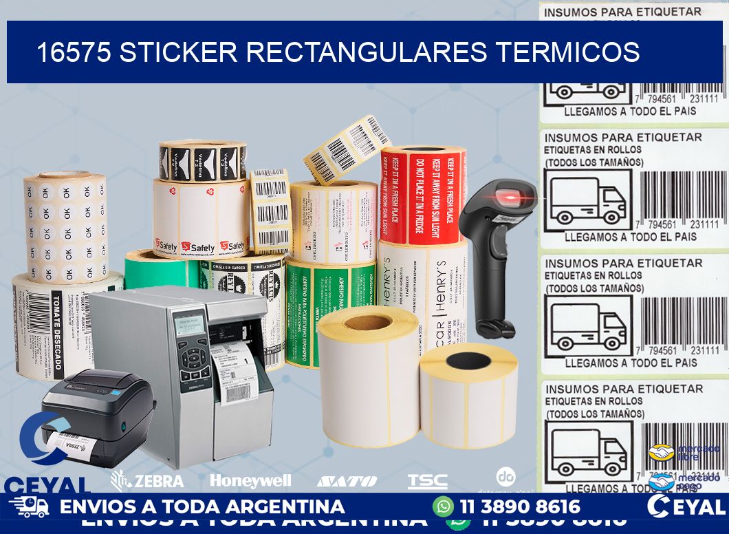 16575 Sticker rectangulares termicos