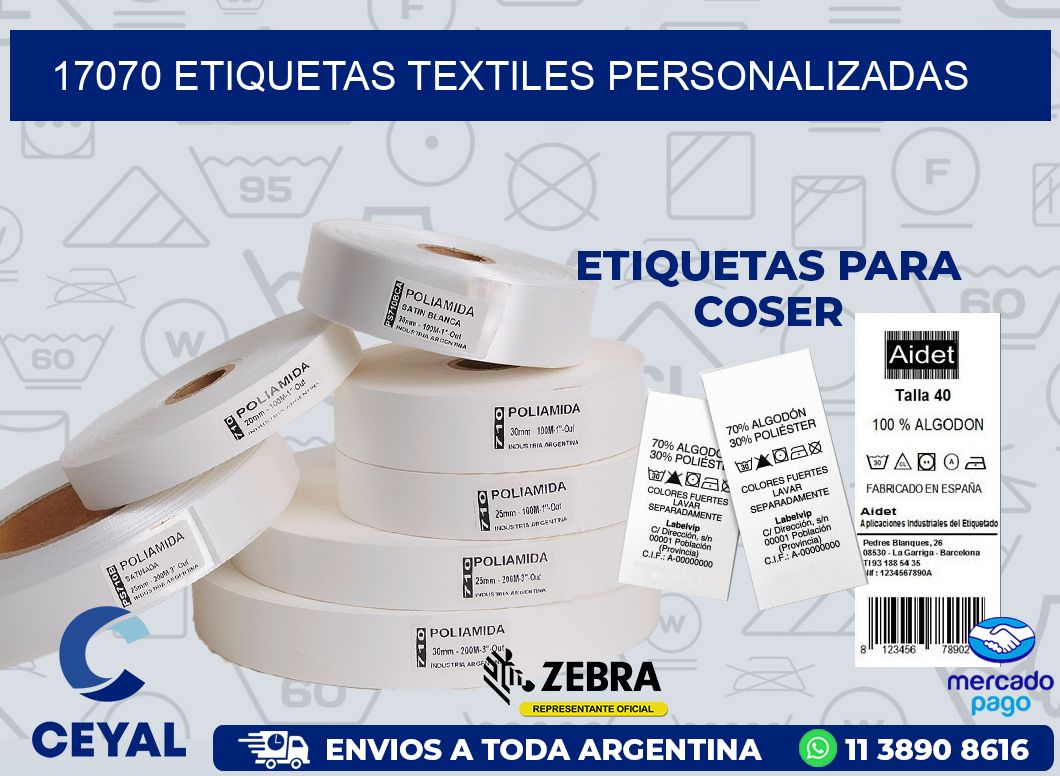 17070 ETIQUETAS TEXTILES PERSONALIZADAS
