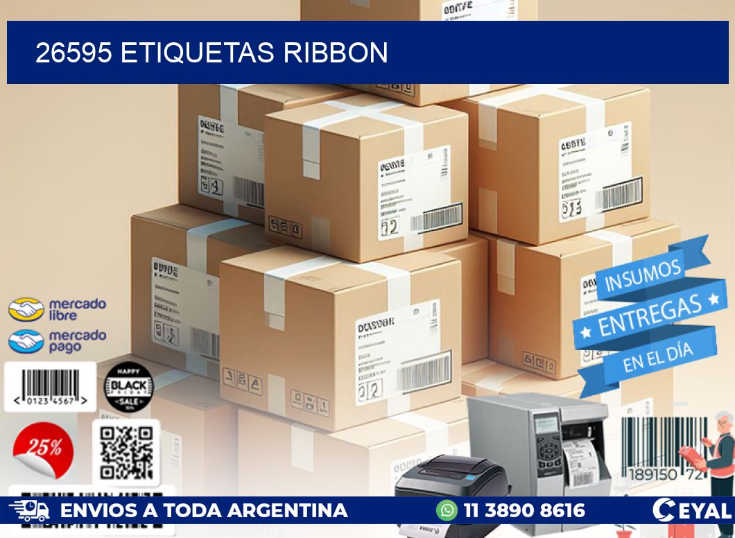 26595 ETIQUETAS RIBBON