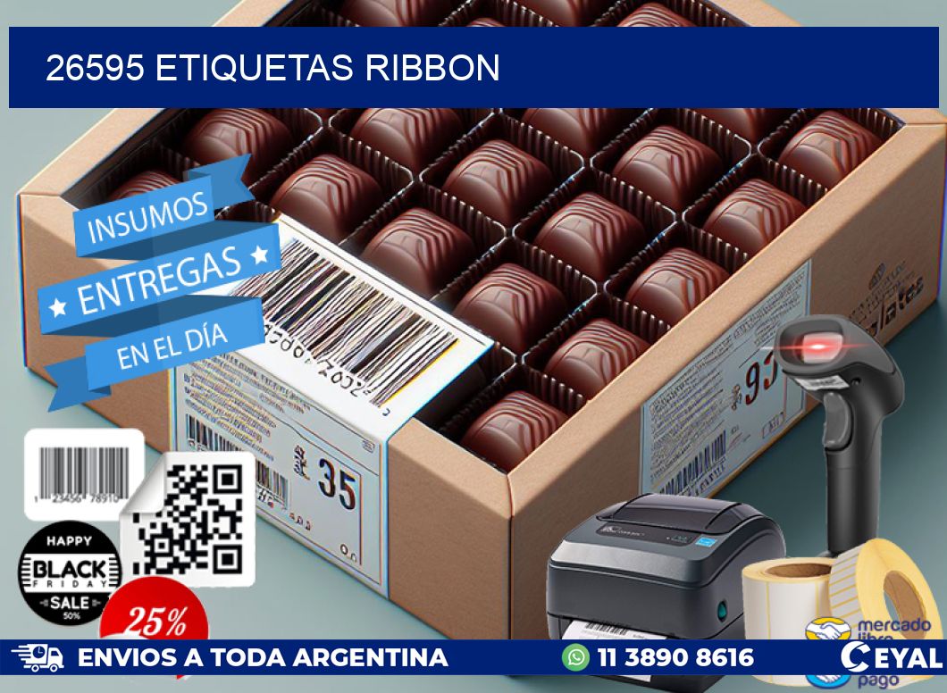 26595 ETIQUETAS RIBBON