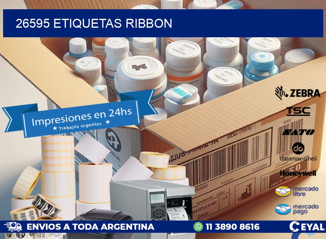 26595 ETIQUETAS RIBBON