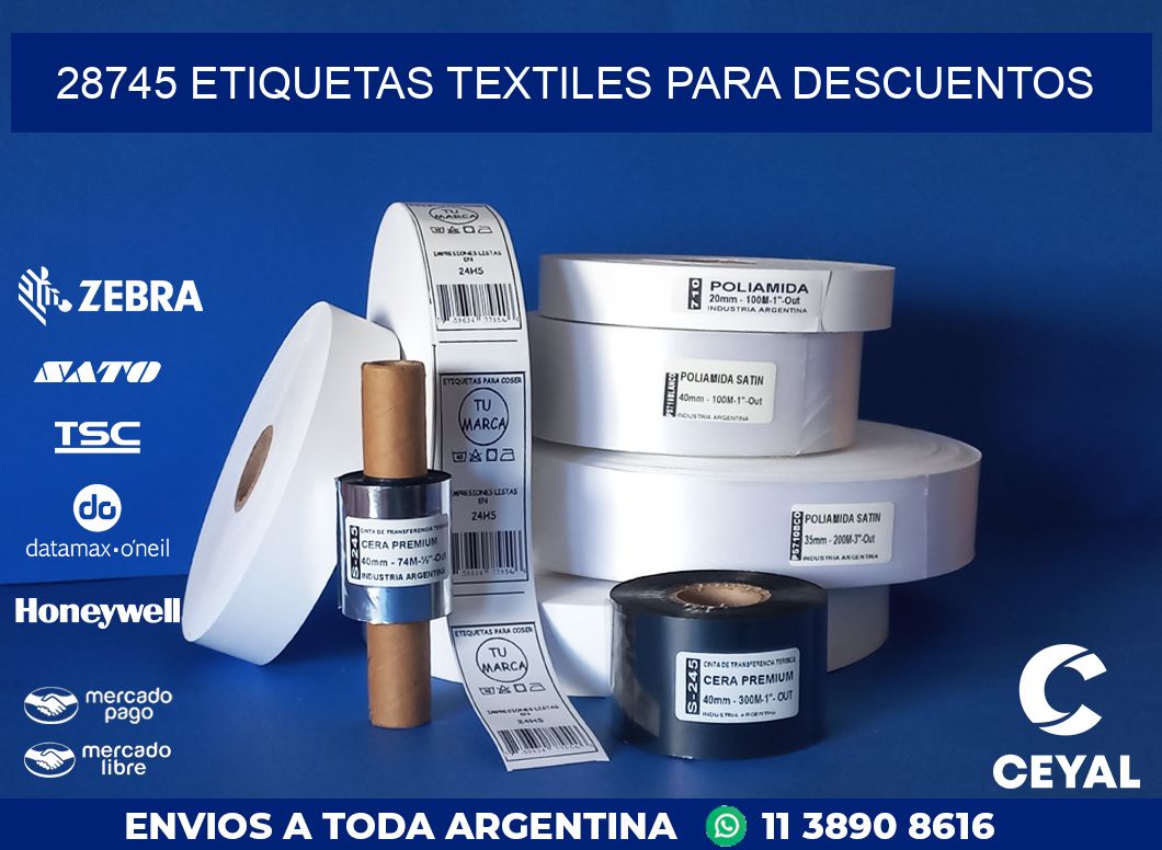 28745 ETIQUETAS TEXTILES PARA DESCUENTOS