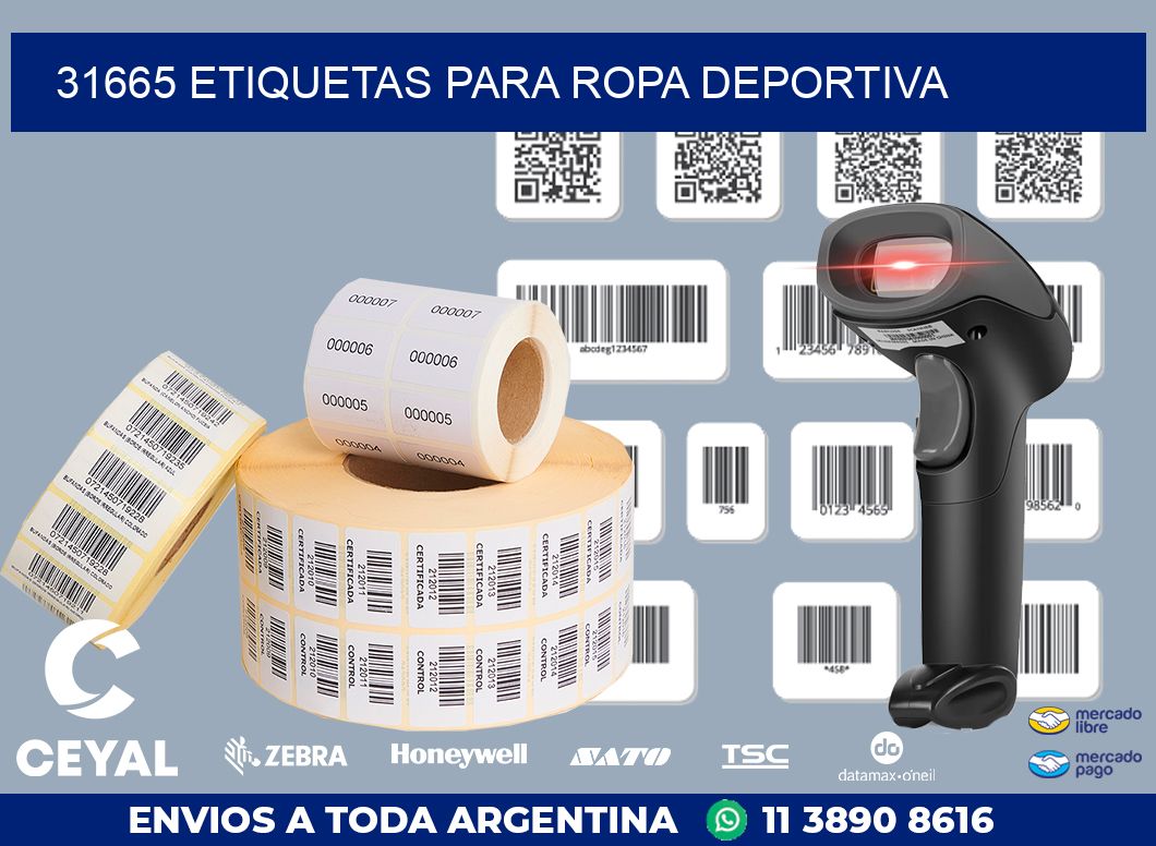 31665 ETIQUETAS PARA ROPA DEPORTIVA