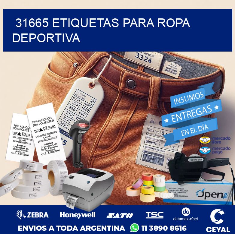 31665 ETIQUETAS PARA ROPA DEPORTIVA