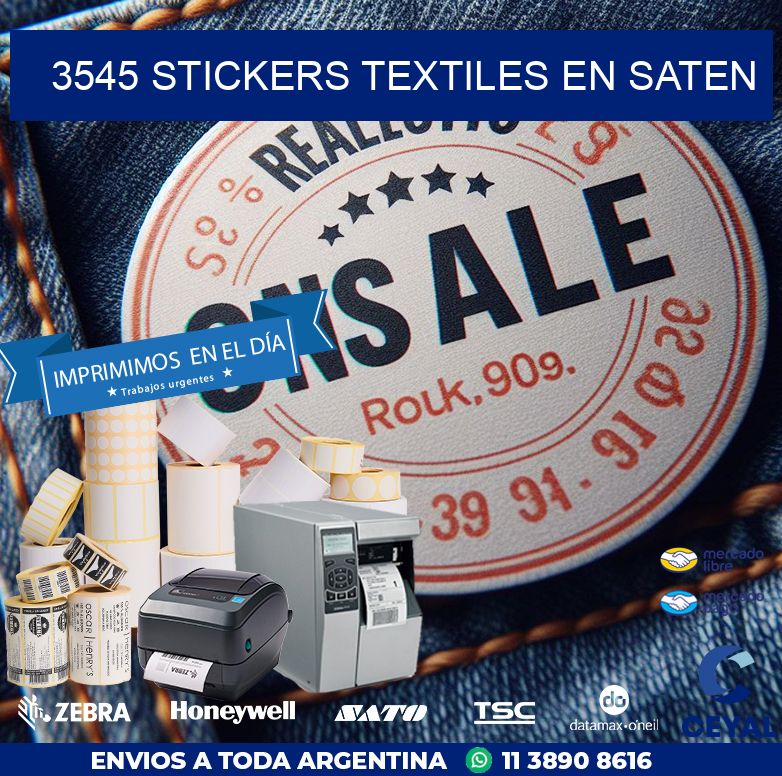 3545 STICKERS TEXTILES EN SATEN