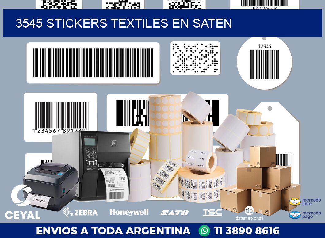 3545 STICKERS TEXTILES EN SATEN