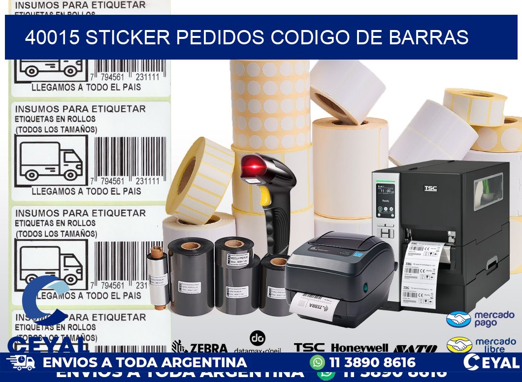 40015 STICKER PEDIDOS CODIGO DE BARRAS