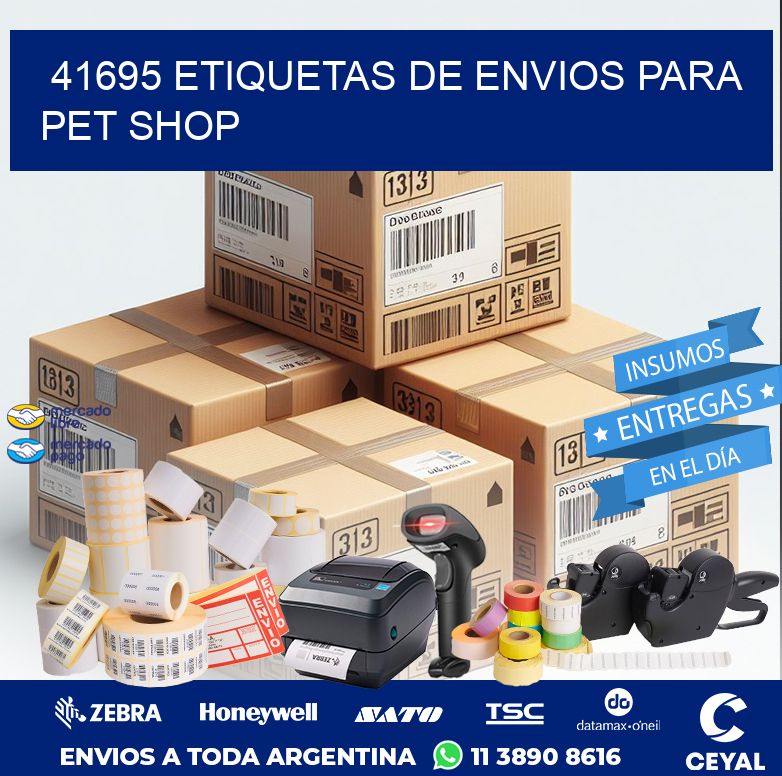 41695 ETIQUETAS DE ENVIOS PARA PET SHOP