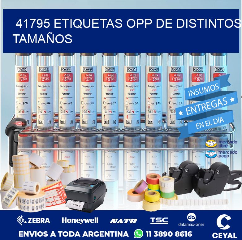 41795 ETIQUETAS OPP DE DISTINTOS TAMAÑOS
