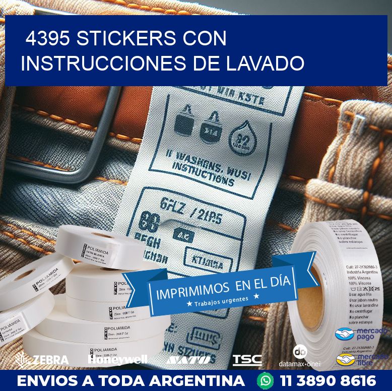 4395 STICKERS CON INSTRUCCIONES DE LAVADO