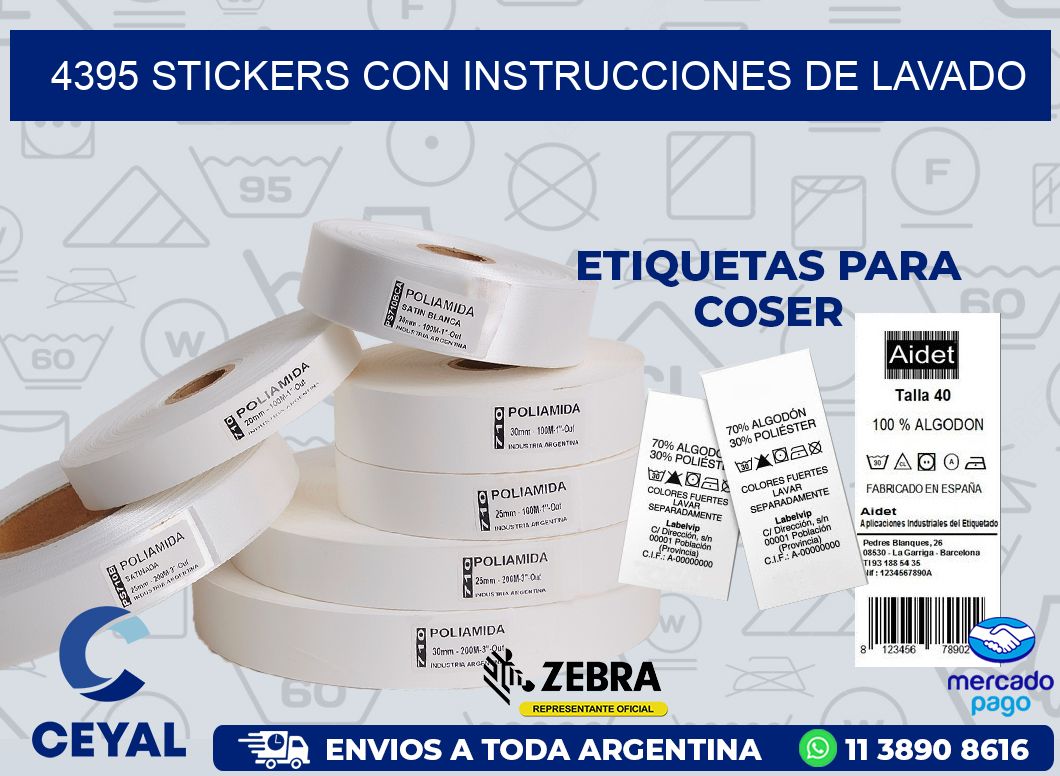 4395 STICKERS CON INSTRUCCIONES DE LAVADO