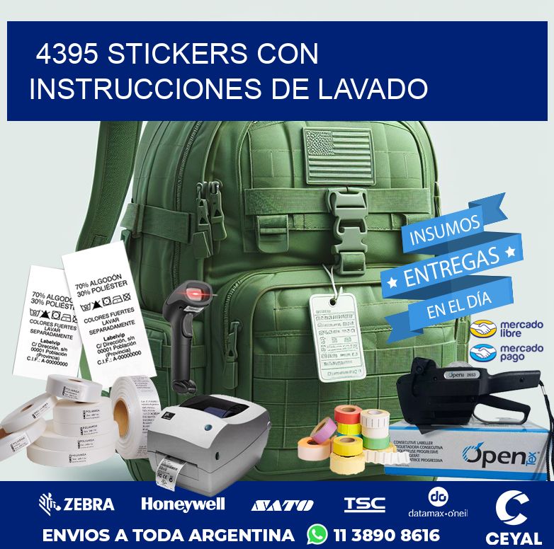 4395 STICKERS CON INSTRUCCIONES DE LAVADO