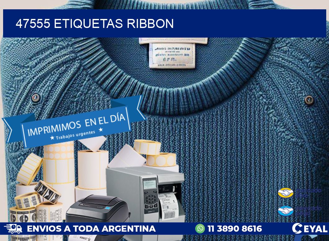 47555 ETIQUETAS RIBBON
