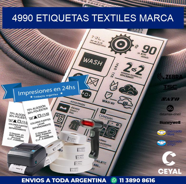 4990 ETIQUETAS TEXTILES MARCA