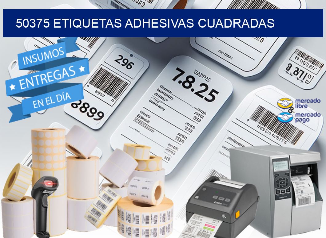 50375 ETIQUETAS ADHESIVAS CUADRADAS