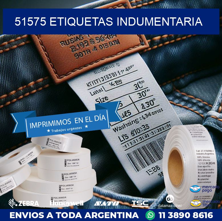 51575 ETIQUETAS INDUMENTARIA