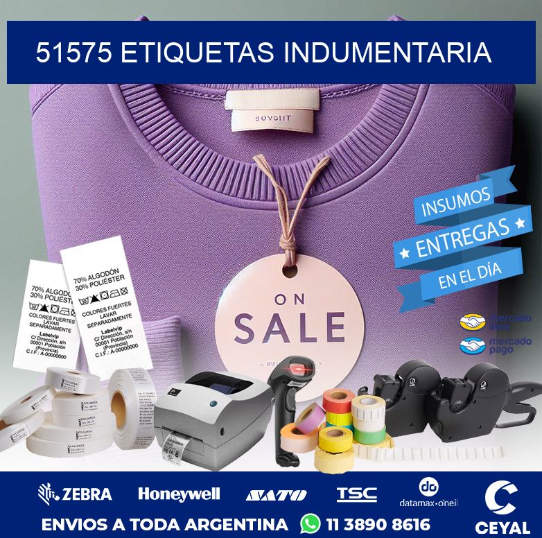 51575 ETIQUETAS INDUMENTARIA