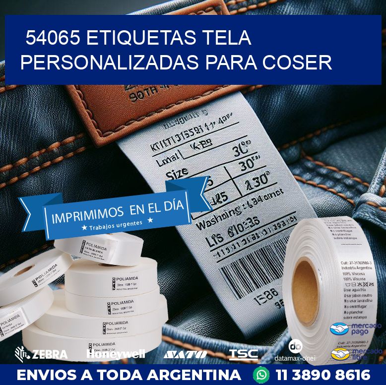 54065 ETIQUETAS TELA PERSONALIZADAS PARA COSER