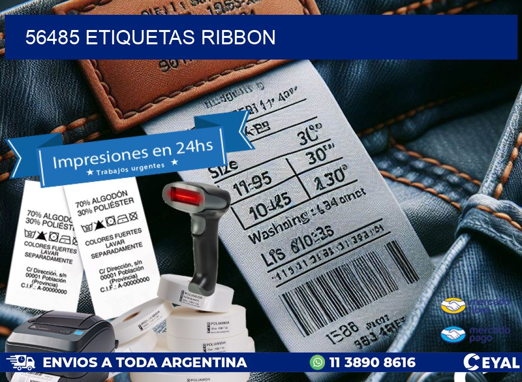 56485 ETIQUETAS RIBBON