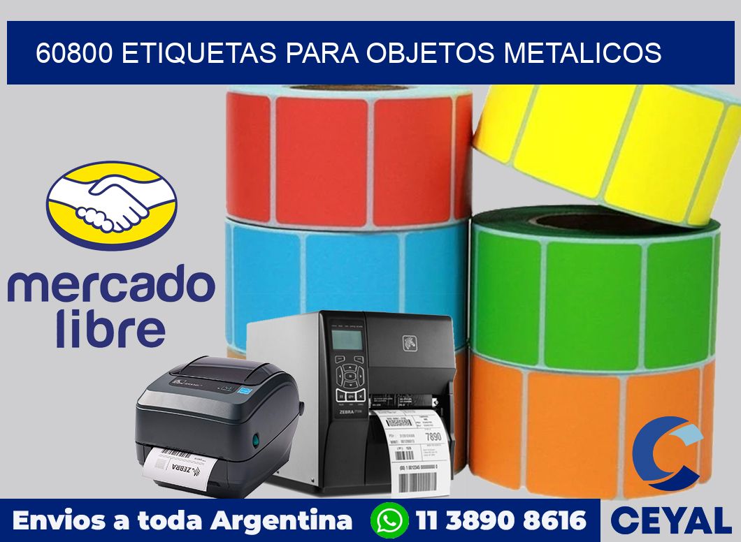 60800 etiquetas para objetos metalicos