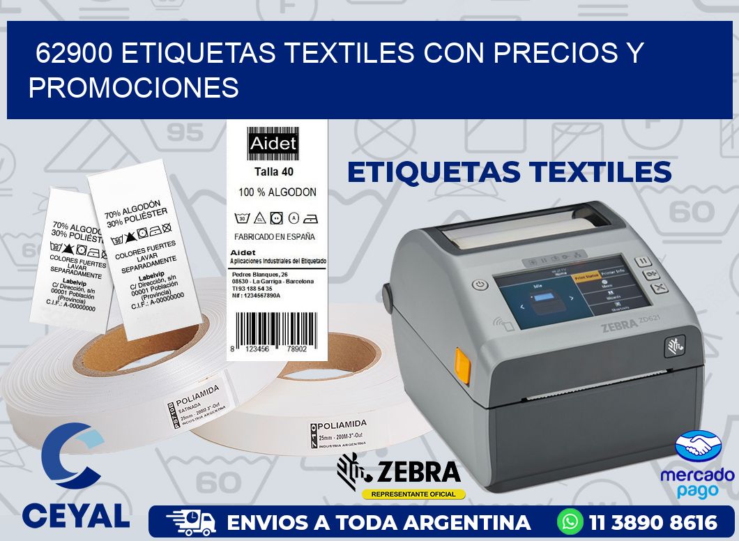 62900 ETIQUETAS TEXTILES CON PRECIOS Y PROMOCIONES