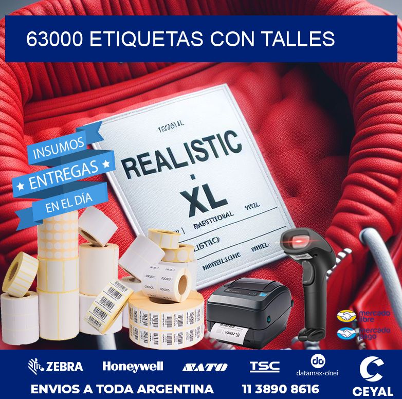 63000 ETIQUETAS CON TALLES
