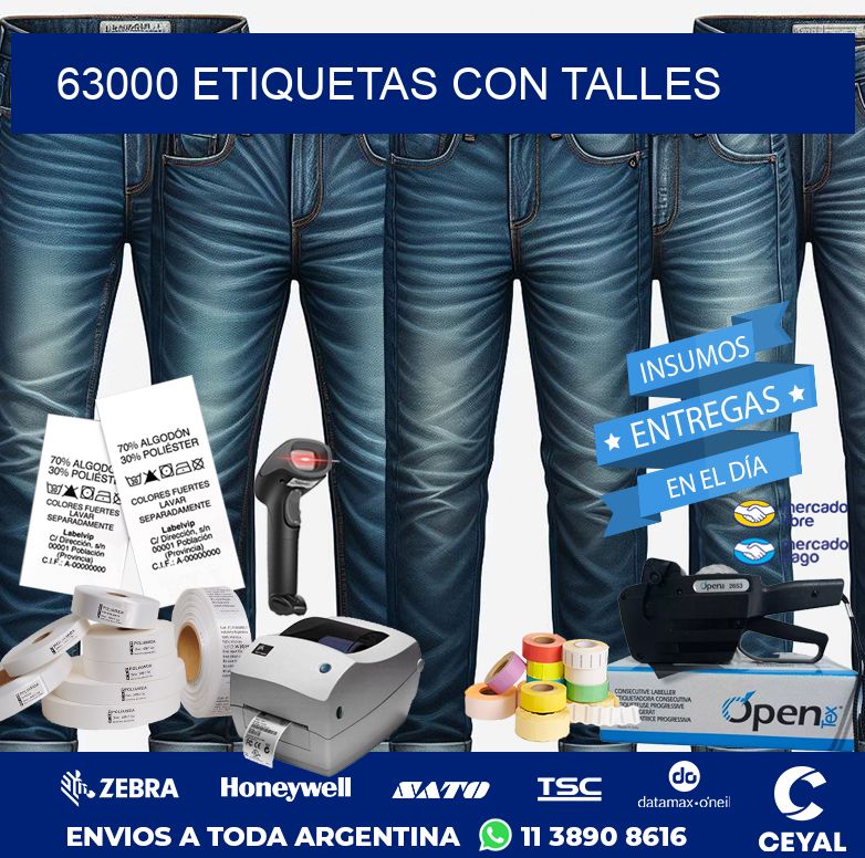 63000 ETIQUETAS CON TALLES