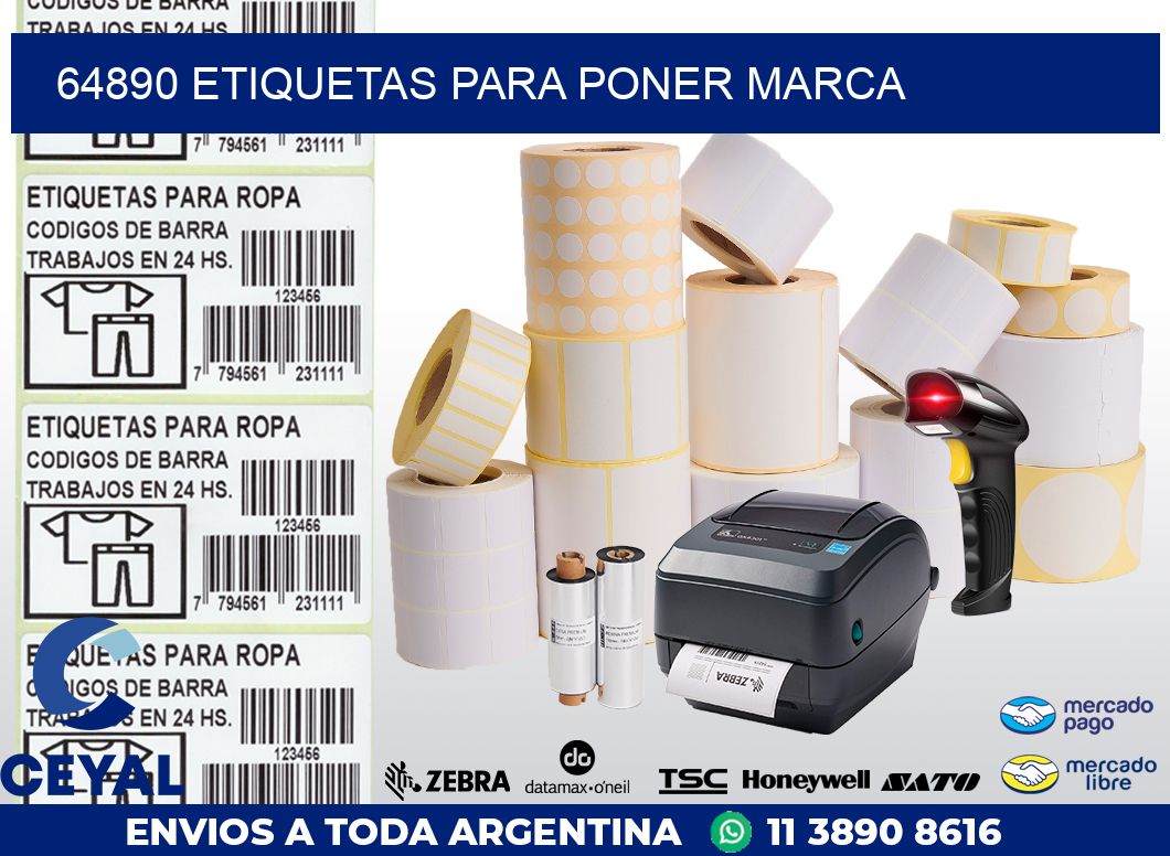 64890 ETIQUETAS PARA PONER MARCA