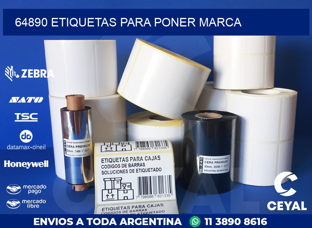 64890 ETIQUETAS PARA PONER MARCA