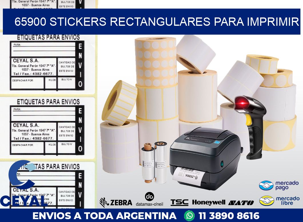 65900 Stickers rectangulares para imprimir