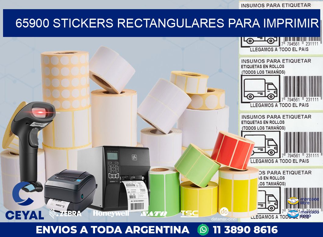 65900 Stickers rectangulares para imprimir