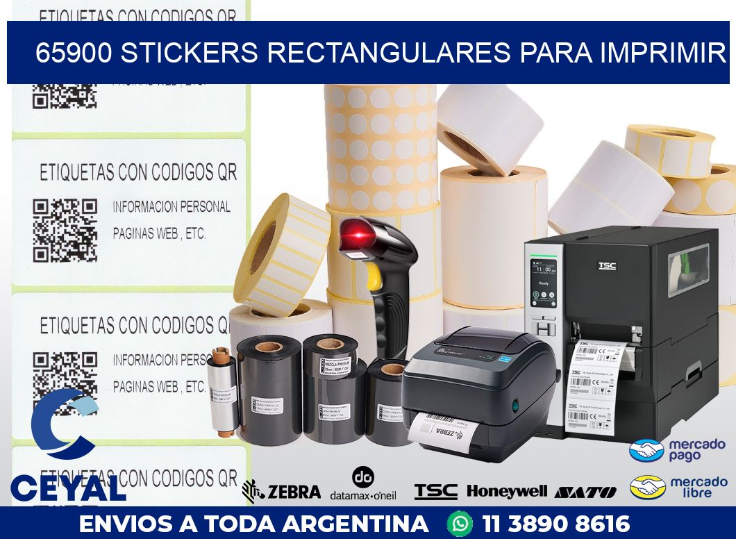 65900 Stickers rectangulares para imprimir
