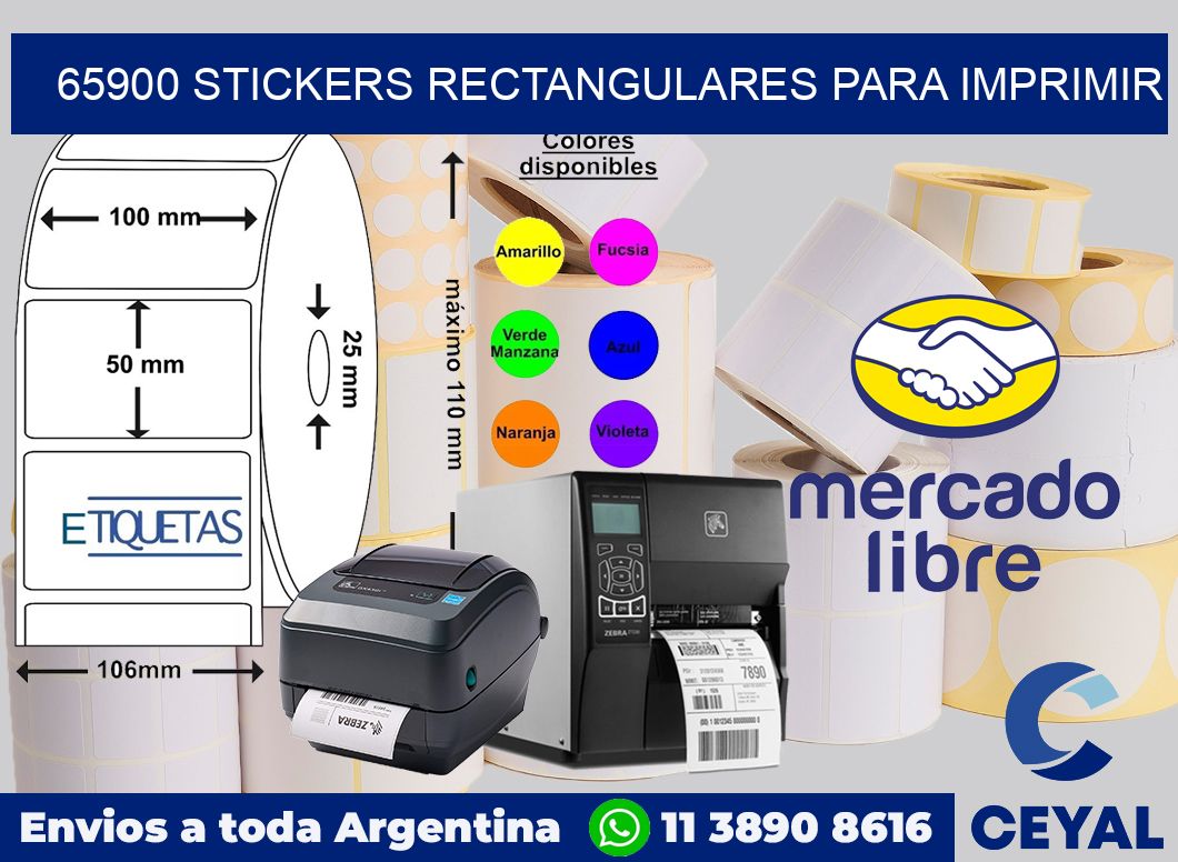 65900 Stickers rectangulares para imprimir