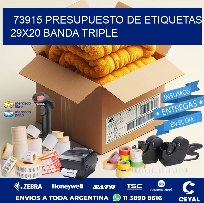 73915 PRESUPUESTO DE ETIQUETAS 29X20 BANDA TRIPLE