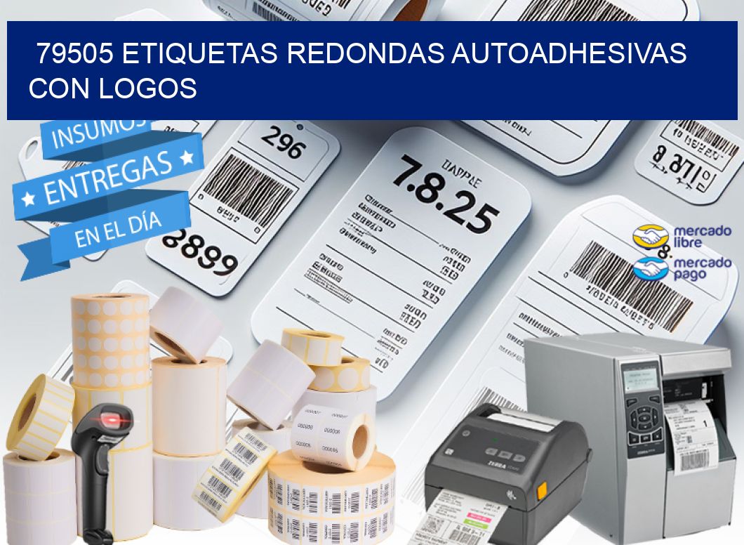 79505 ETIQUETAS REDONDAS AUTOADHESIVAS CON LOGOS
