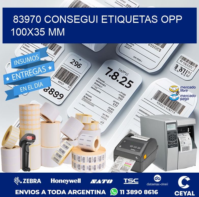83970 CONSEGUI ETIQUETAS OPP 100X35 MM